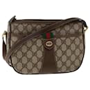 GUCCI GG Canvas Web Sherry Line Shoulder Bag PVC Leather Beige Red Auth ep1332 - Gucci
