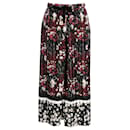 Pantalones cortos de pierna ancha con estampado floral de nácar en seda multicolor - Autre Marque