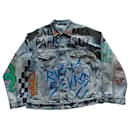Balenciaga Graffiti Pattern Denim Jacket