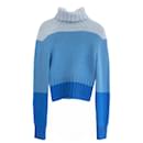 Celine SS00 Blue Colour Block Cashmere Jumper Sweater - Céline