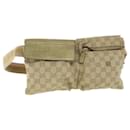GUCCI GG Canvas Sherry Line Waist bag Beige Gold pink 28566 Auth ep1738 - Gucci