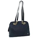 BALLY Quilted Chain Shoulder Bag Leather Navy Auth bs8315 - Bally