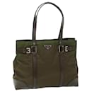 PRADA Shoulder Bag Nylon Leather Green Auth ep1747 - Prada