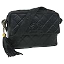 CHANEL Shoulder Bag Leather Black CC Auth bs8498 - Chanel