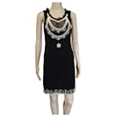 Black Dior dress, decorated with bead and rhinestone embroidery