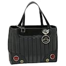 Christian Dior Hand Bag Leather Black Auth 50439