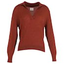 Khaite Jo V-Neck Sweater in Brown Cashmere 