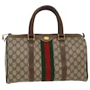 GUCCI GG Canvas Web Sherry Line Hand Bag Beige Red Green 012.3842.58 Auth ki3250 - Gucci