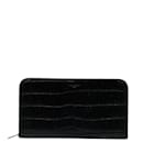 Geprägtes Leder-Geldbörse mit umlaufendem Reißverschluss 328558 - Yves Saint Laurent