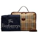 Burberry Haymarket Check Canvas Business Bag Sac d'affaires en toile en bon état