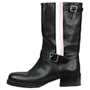 Black leather boots - size EU 38.5 - Christian Dior