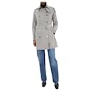 Grey double-breasted trench coat - size UK 6 - Burberry