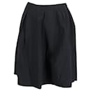 Miu Miu A-Line Skirt in Black Cotton