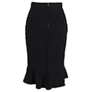 Prada Midi Skirt in Black Wool