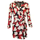 Boutique Moschino Heart Print Wrap Dress in Multicolor Polyester