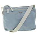 PRADA Shoulder Bag Nylon Light Blue Auth hk855 - Prada