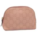 GUCCI GG Canvas Guccissima Pouch Pink 141810 Auth yk8636