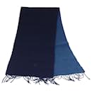 Christian Dior Scarf Cashmere Wool Navy Auth ep1578
