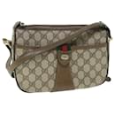 GUCCI GG Canvas Web Sherry Line Shoulder Bag Beige Red 14 02 032 Auth yk8526 - Gucci