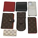LOUIS VUITTON Monogramm Damier Azur Key iPhone Case Wallet 7Setze LV Auth bs8512 - Louis Vuitton
