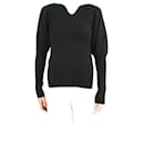 Black merino wool ribbed puff-sleeve jumper - size S - Khaite