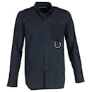 Givenchy Buttoned Pocket Shirt in Navy Blue Cotton