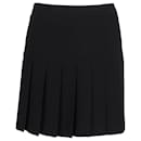 Joseph Pleated Mini Skirt in Black Polyester