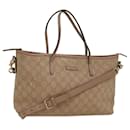 Gucci GG Canvas Tote Bag 2way Pink 353439 Auth th3999