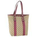 GUCCI GG Canvas Sherry Line Tote Bag Beige Pink 162899 auth 54900 - Gucci