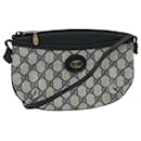 GUCCI GG Canvas Shoulder Bag PVC Leather Gray Navy 904.02.020 Auth yk8603 - Gucci