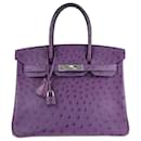 Violet Birkin 30 Bag w/ PHW - Hermès