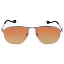 Orange getönte rechteckige Sonnenbrille - Autre Marque