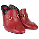 Red Blood Horsebit Mules Sandals - Gucci