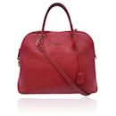 Hermès Vintage 1992 Bólido de cuero rojo 35 Bolso satchel con correa