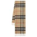 Cachecol Mu Giant Check - Burberry - Cashmere - Archive Beige