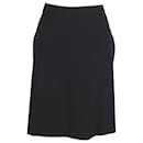Prada Knee-Length A-Line Skirt in Black Cotton