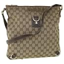 GUCCI GG Canvas Shoulder Bag Leather Beige Brown 2684 Auth ti1247 - Gucci