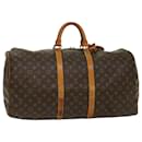 Louis Vuitton Monogram Keepall 55 Boston Bag M41424 LV Auth 53850