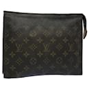 Toilette Poche Louis Vuitton Monogram 26 Bolsa M47542 LV Auth 53884