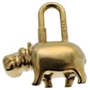 HERMES Hippo 2005 Only Charm Gold Tone Auth bs8286 - Hermès
