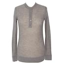 Grey Half Bottons Long Sleeve Sweater - Joseph