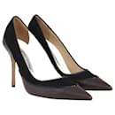 De color negro/Zapatos de tacón marrones con punta en punta - Manolo Blahnik