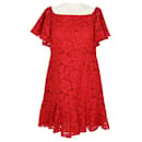 Red Off Shoulder Midi Dress - Valentino