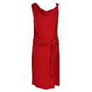 Red Sleeveless Midi Dress - Escada