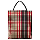 Burberry Red Canvas Tote