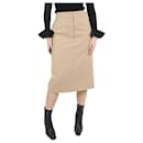 Neutral back-slit wool-blend skirt - size UK 8 - The row