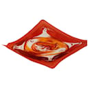 HERMES Carre Pleated Smiles em lenço do terceiro milênio Silk Orange Auth 53291 - Hermès