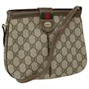 GUCCI GG Canvas Web Sherry Line Shoulder Bag Beige Green 10 02 037 Auth yk8509 - Gucci
