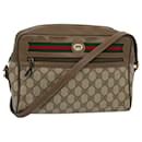GUCCI GG Canvas Web Sherry Line Shoulder Bag Beige Red 56 02 088 Auth yk8641 - Gucci