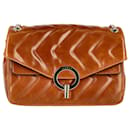 Sandro Yza Quilted Bag in Brown Leather